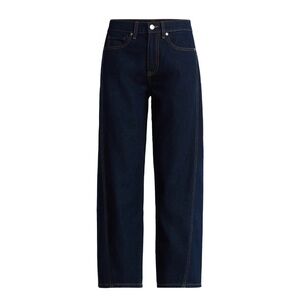 Free Assembly Women’s Barrel Ankle Jeans, 27” Inseam, Size 6, Wide-Leg, Dark